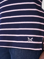 Crew Clothing Company Blue/Pink Breton Striped 100% Cotton T-Shirt - Image 4 of 5