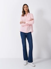 Crew Clothing Pink Harlie Relaxed 100% Cotton Shirt - Image 3 of 5