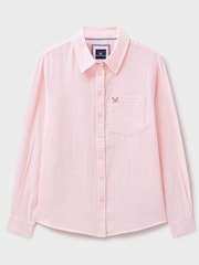Crew Clothing Pink Harlie Relaxed 100% Cotton Shirt - Image 5 of 5