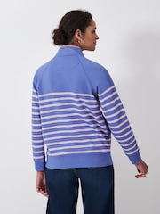 Crew Clothing Company Blue Chrome Half Zip Sweatshirt - Image 4 of 4