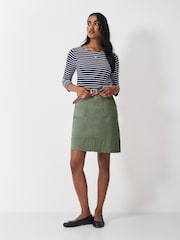 Crew Clothing Company Green Analee Denim Skirt - Image 3 of 5