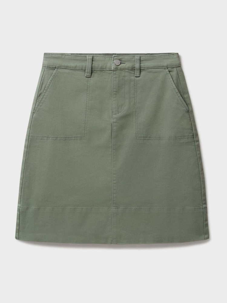 Crew Clothing Company Green Analee Denim Skirt - Image 5 of 5