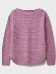 Crew Clothing Purple Stitch Detail Jumper - Image 5 of 5