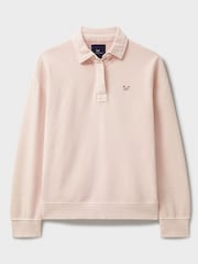 وردي فاتح - Crew Clothing Pigment Dyed Rugby Sweatshirt - صورة 5 من 5