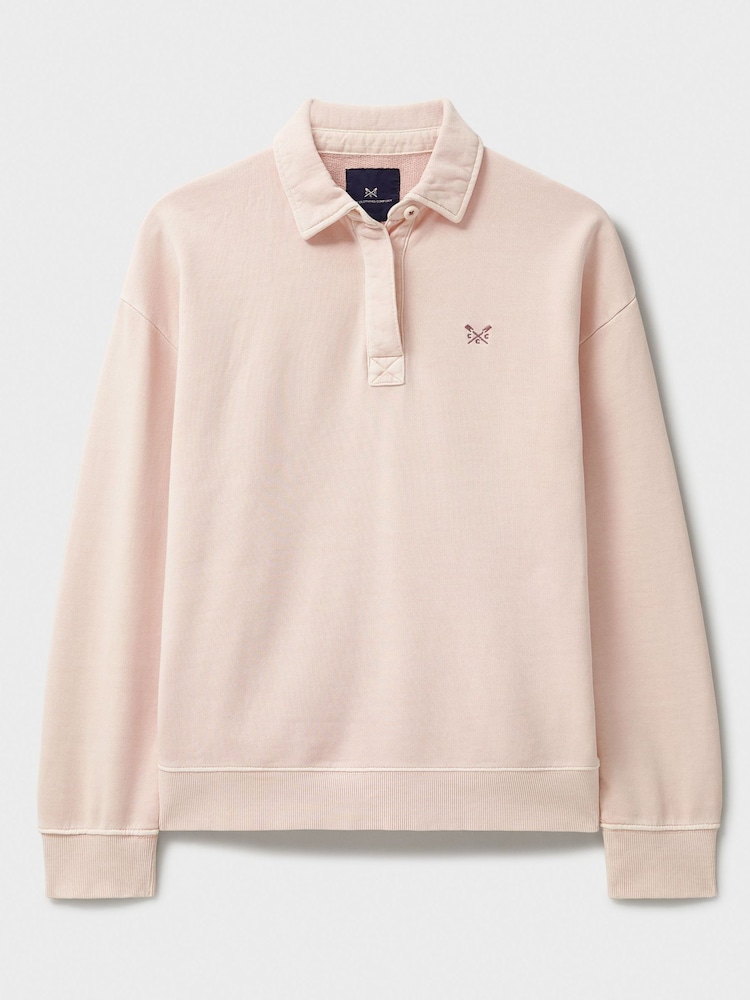Rosa claro - Crew Clothing Pigment Dyed Rugby Sweatshirt - Imagen 5 de 5 Rosa claro - Crew Clothing Pigment Dyed Rugby Sweatshirt - Imagen 5 de 5