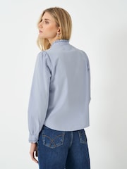 Crew Clothing Blue Lace Collar 100% Cotton Shirt - Image 3 of 7