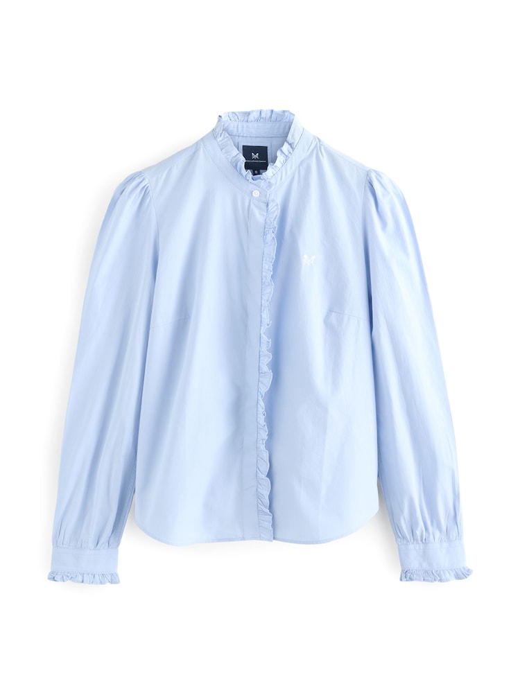 Crew Clothing Blue Lace Collar 100% Cotton Shirt - Image 6 of 7