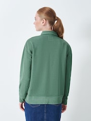 Crew Clothing Green Pigment Dyed Rugby Sweatshirt - Image 2 of 5