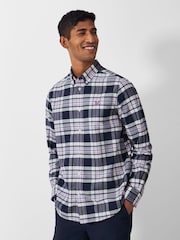 Crew Clothing Purple Rupert Check 100% Cotton Oxford Shirt - Image 1 of 5