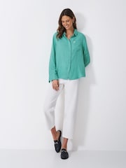 Crew Clothing Blue Harlie Relaxed 100% Cotton Shirt - Image 5 of 7