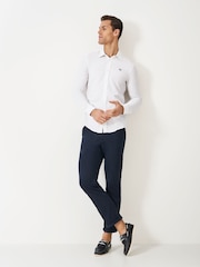 Crew Clothing White Long Sleeve Linen Shirt - Image 3 of 5