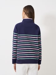 Crew Clothing Company Dark Blue Half Zip Sweatshirt - Image 3 of 5