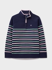 Crew Clothing Company Dark Blue Half Zip Sweatshirt - Image 5 of 5