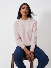 Crew Clothing Company Pink Supersoft Crew Neck Sweatshirt - Image 1 of 5
