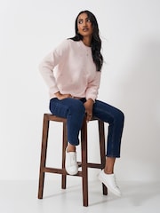 Crew Clothing Company Pink Supersoft Crew Neck Sweatshirt - Image 3 of 5