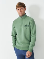 Crew Clothing Company Green Duck Print Half Zip Sweatshirt - Image 5 of 9