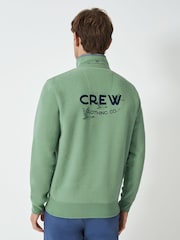 Crew Clothing Company Green Duck Print Half Zip Sweatshirt - Image 6 of 9