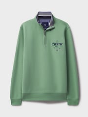 Crew Clothing Company Green Duck Print Half Zip Sweatshirt - Image 9 of 9