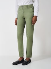 Crew Clothing Green Salcombe Chino Trousers - Image 1 of 5