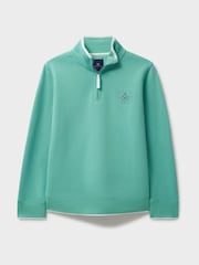 Crew Clothing Company Green Graphic Half Zip Sweatshirt - Image 5 of 5