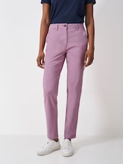Crew Clothing Purple Salcombe Chino Trousers - Image 1 of 5