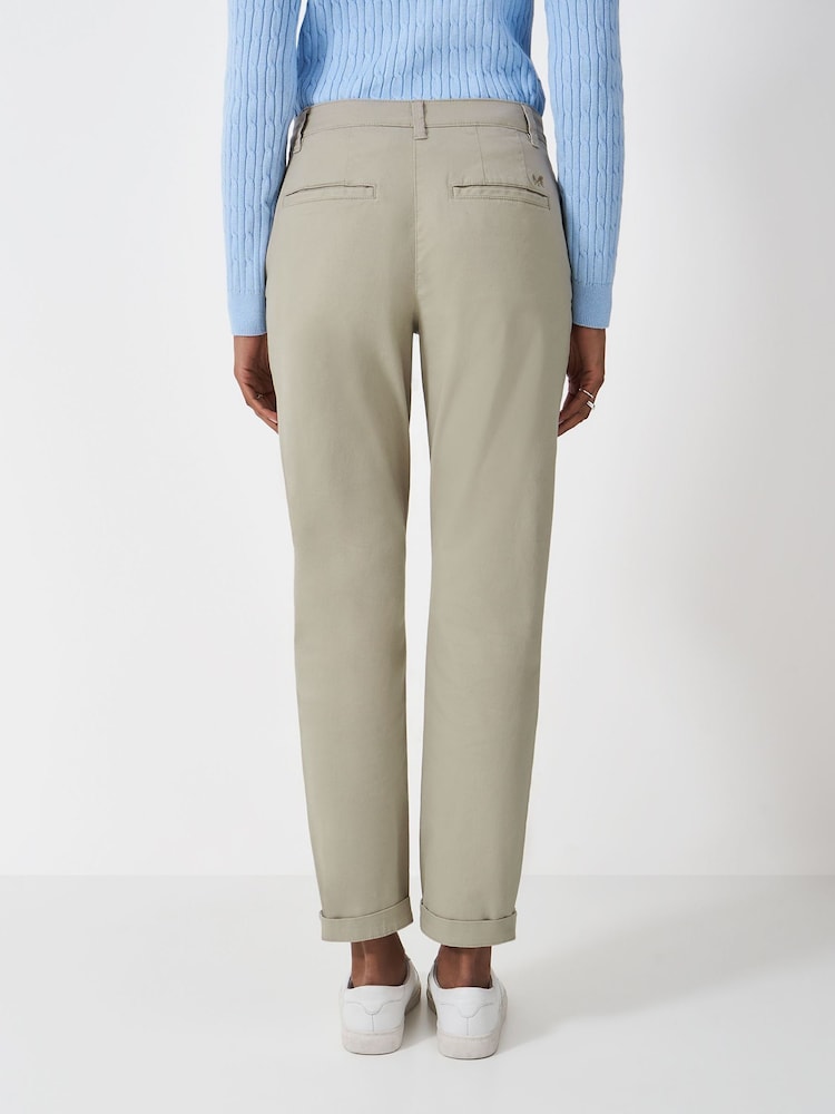 Crew Clothing Natural Salcombe Chino Trousers - Image 2 of 5