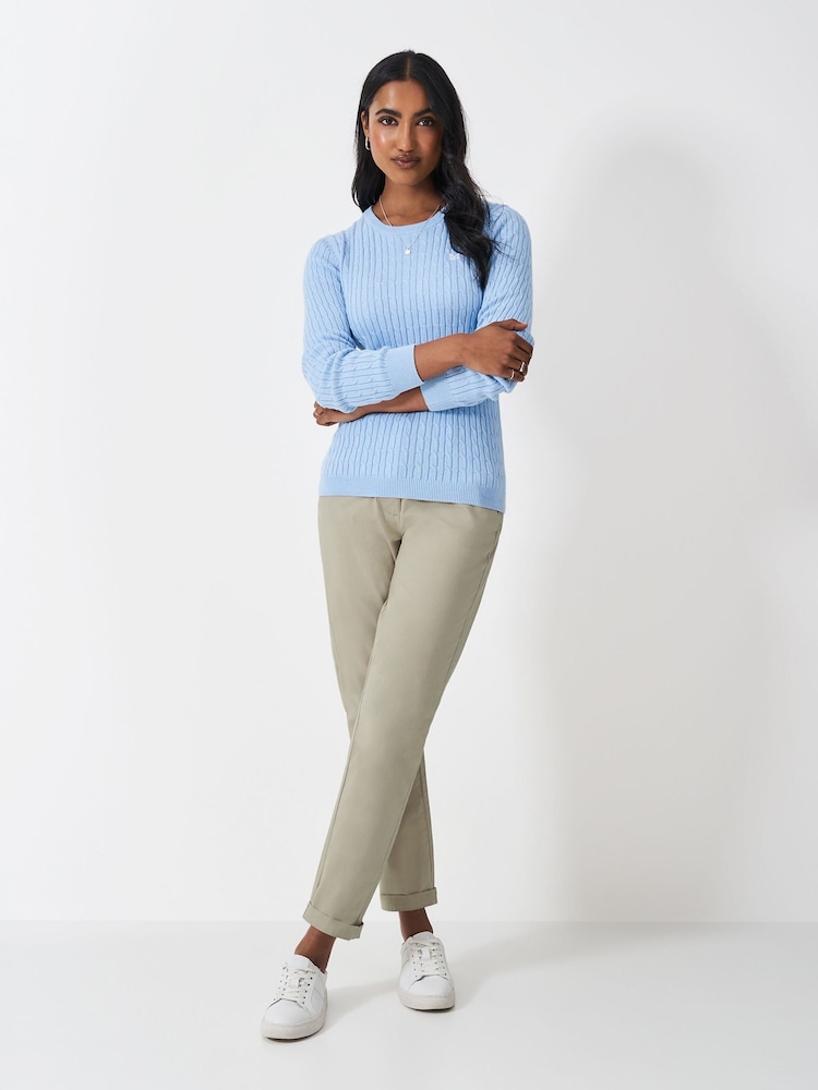 Crew Clothing Natural Salcombe Chino Trousers - Image 3 of 5