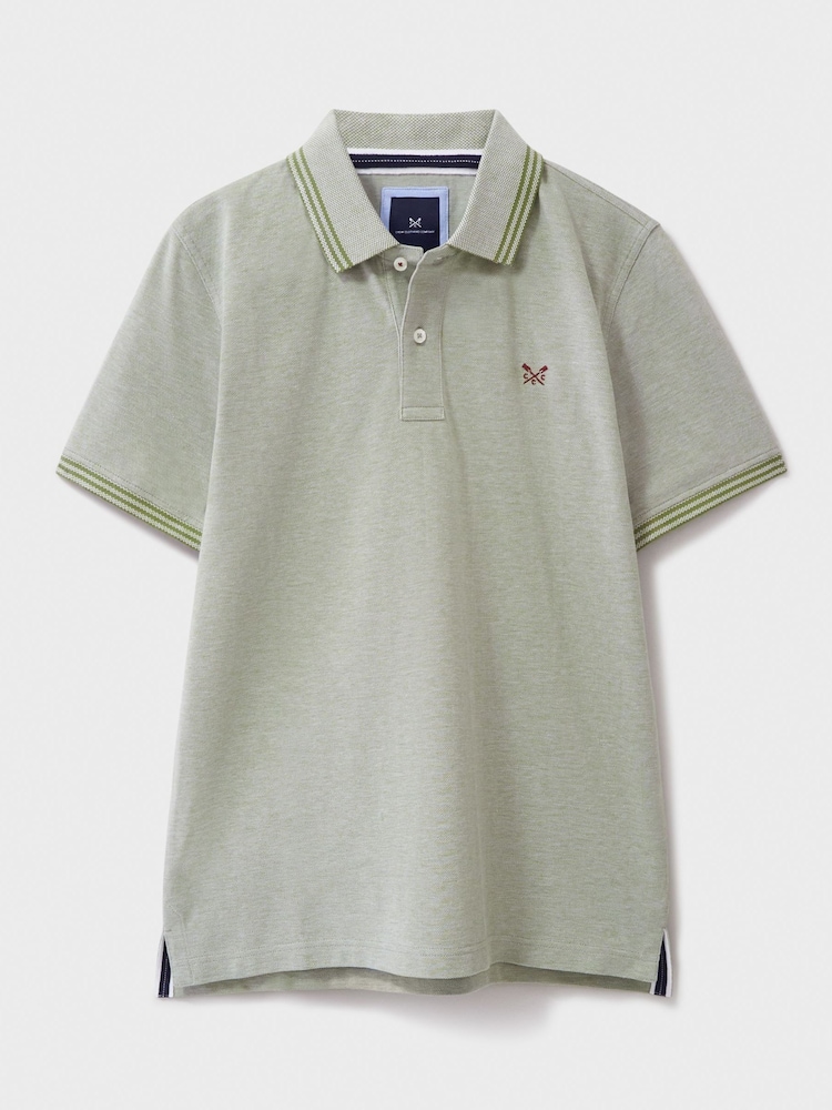 Crew Clothing Green Oxford 100% Cotton Polo Shirt - Image 5 of 5