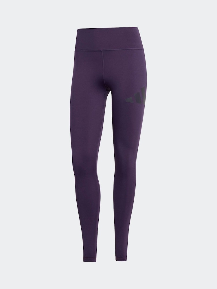 adidas Purple Train Essential Full Length Big Logo Leggings - Image 1 of 1 adidas Purple Train Essential Full Length Big Logo Leggings - Image 1 of 1