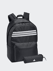 adidas Black 3 Stripe Pencil case & Backpack - Image 1 of 1
