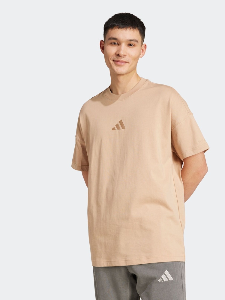 adidas Brown ALL SZN T-Shirt - Image 1 of 6 adidas Brown ALL SZN T-Shirt - Image 1 of 6