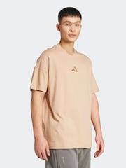 adidas Brown ALL SZN T-Shirt - Image 3 of 6