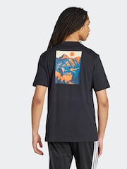 adidas Black Doodle Hunt Hike Graphic T-Shirt - Image 2 of 6