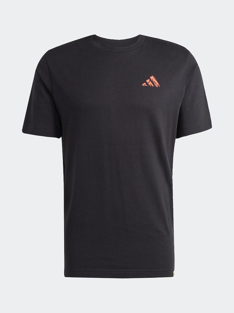 adidas Black Doodle Hunt Hike Graphic T-Shirt - Image 6 of 6