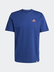 modra - adidas majica s kratkimi rokavi in grafiko Doodle Hunt Hike - Slika 6 iz 6