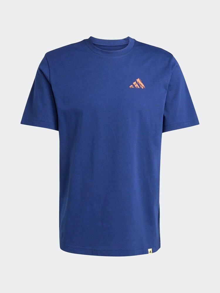 modra - adidas majica s kratkimi rokavi in grafiko Doodle Hunt Hike - Slika 6 iz 6