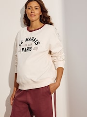 Cream Maternity Sweatshirt - Image 3 of 10
