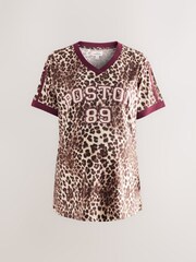 Animal Print Maternity Graphic Print T-Shirt - Image 1 of 4