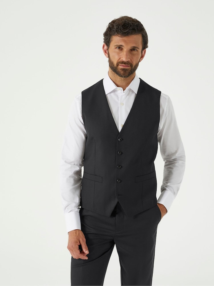 Skopes Black Farnham Single Breasted Suit Waistcoat - Image 1 of 4