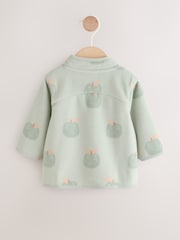Sage Green Apple Print Baby Micro Fleece Jacket (0mths-2yrs) - Image 2 of 7