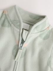 Sage Green Apple Print Baby Micro Fleece Jacket (0mths-2yrs) - Image 4 of 7