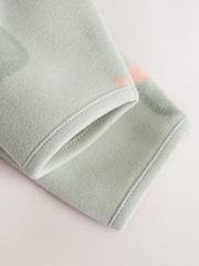 Sage Green Apple Print Baby Micro Fleece Jacket (0mths-2yrs) - Image 6 of 7