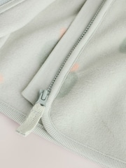Sage Green Apple Print Baby Micro Fleece Jacket (0mths-2yrs) - Image 7 of 7