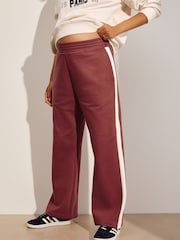 Burgundy Red Maternity Wide Leg Joggers - Image 2 of 9