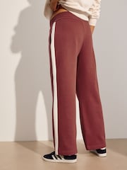 Burgundy Red Maternity Wide Leg Joggers - Image 4 of 9