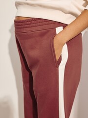 Burgundy Red Maternity Wide Leg Joggers - Image 5 of 9