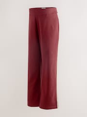 Burgundy Red Maternity Wide Leg Joggers - Image 7 of 9