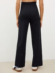Black Maternity Wide Leg Ponte Leggings - Image 4 of 5
