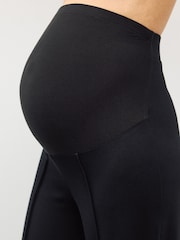 Black Maternity Wide Leg Ponte Leggings - Image 5 of 5