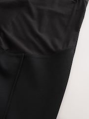 Preto - Leggings Ponte de perna larga para maternidade - Imagem 9 de 9